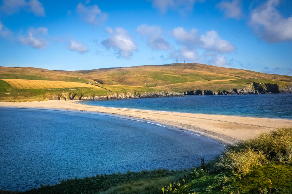 La splendida spiaggia di St. Ninian’s Isle