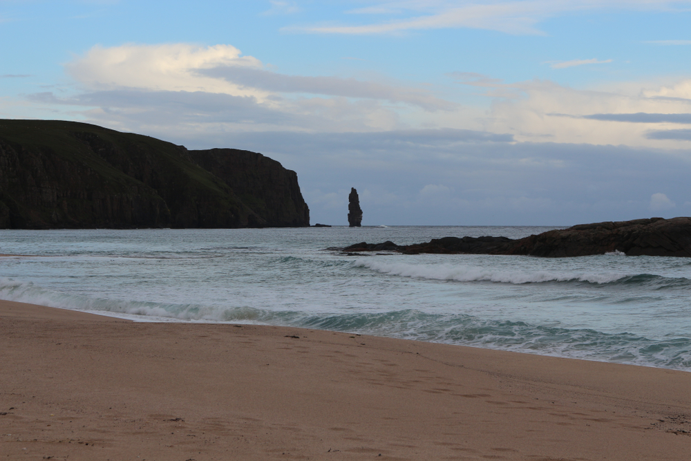 Sandwood Bay al calar del sole