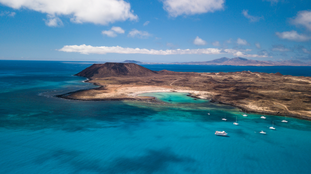 Isla de Lobos vista da lontano